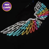 Angle wing neon sign